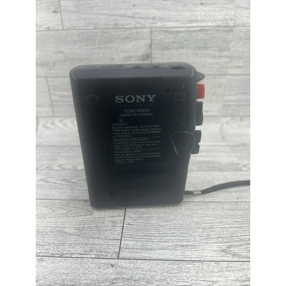 Sony TCM-20DV Clear Voice VOR Cassette‎ Voice Tape Recorder Speaker Tested Works
